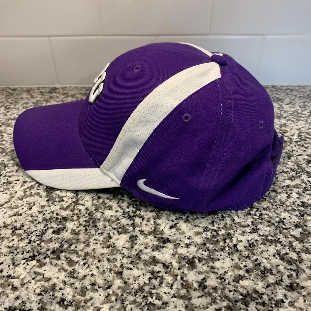 TCU Horned Frogs Hat Cap Strap Back‎ Mens One Size Purple Legacy91 Nike Dri-FIT